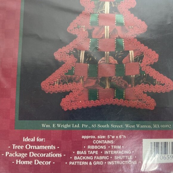 Wrights Pin Weaving Ornament Kit Christmas Tree Holiday Vintage #194-306-999 - Picture 9 of 10